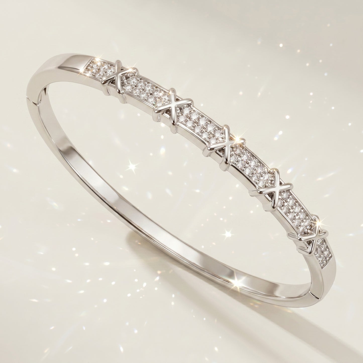 Stylish Open Cuff Bracelets with Zirconia for Weddings and Parties