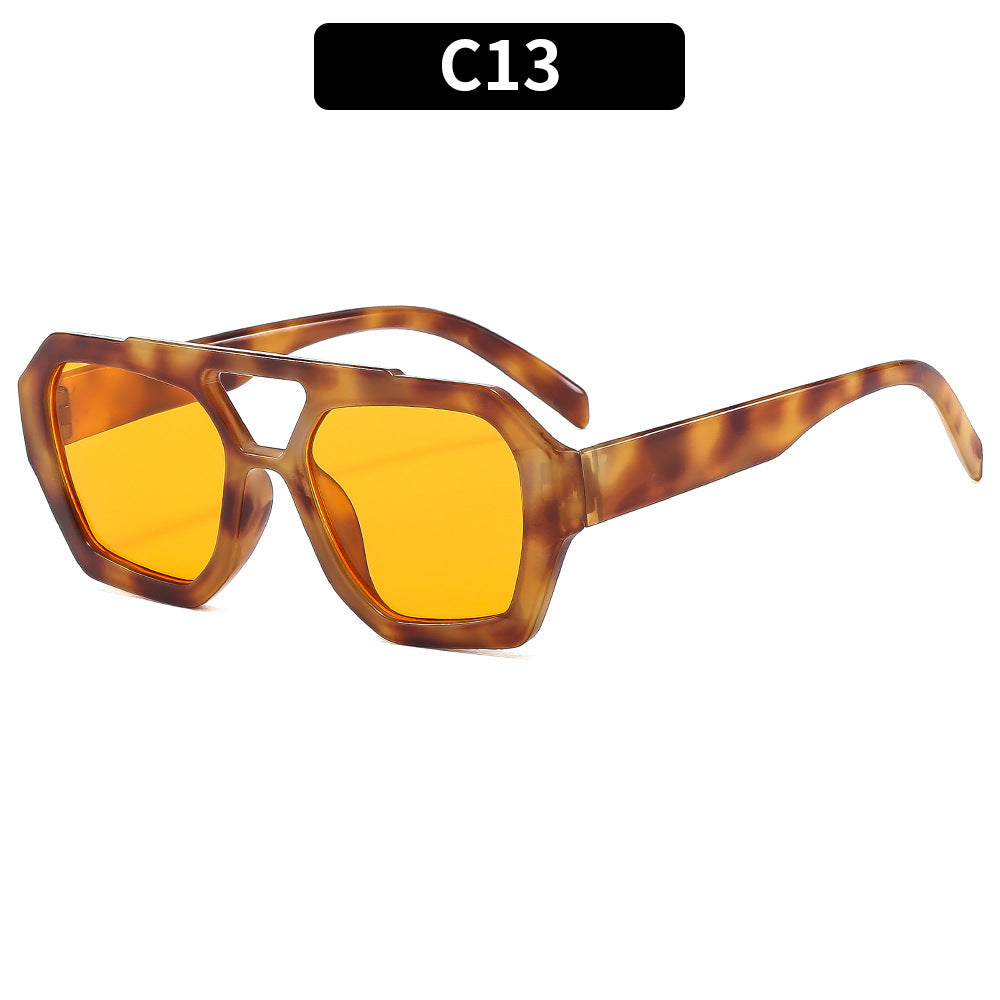 Trendy Square Pilot Sunglasses UV400 Protection