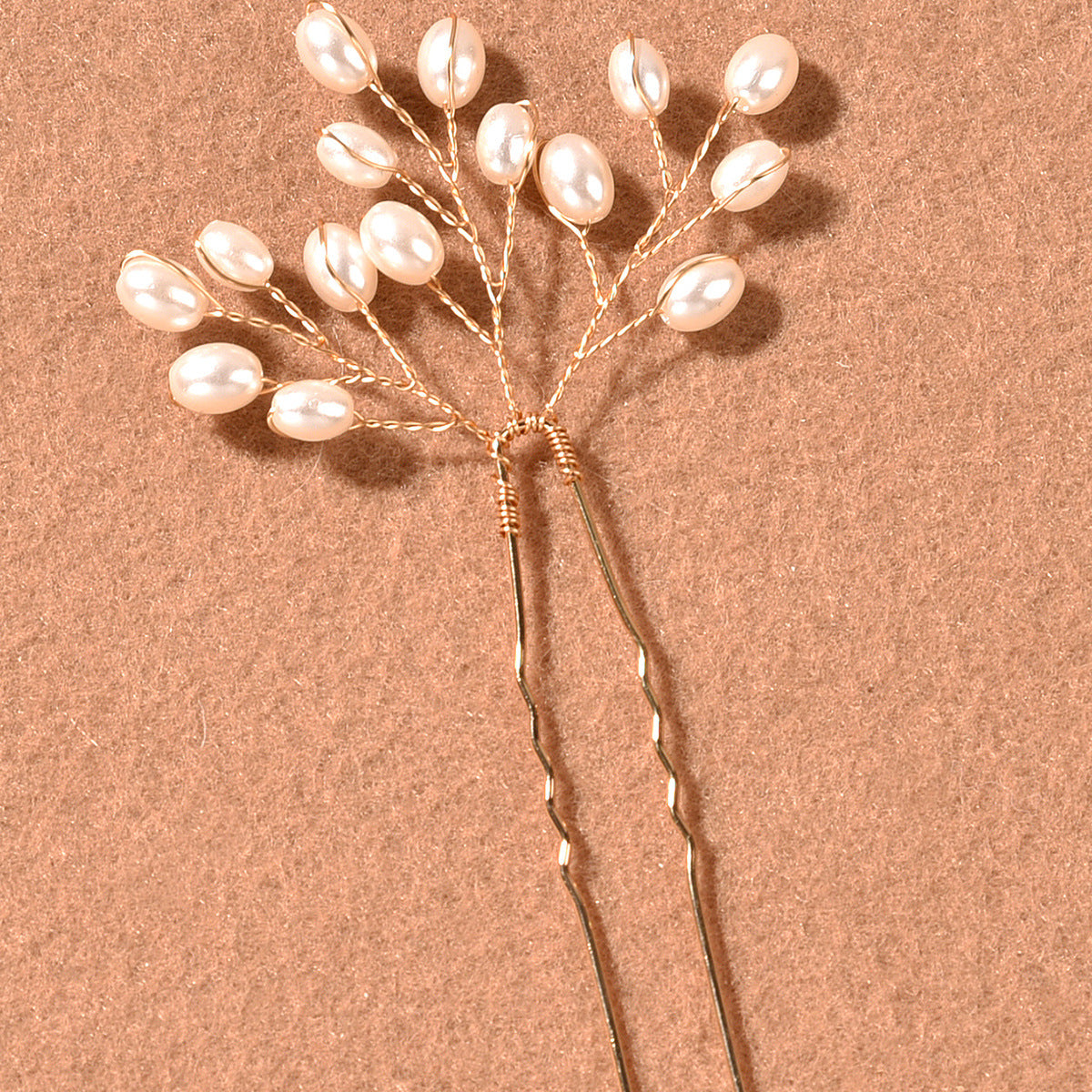 Elegant Pearl Hair Fork Handmade Bridal Hair Accessory