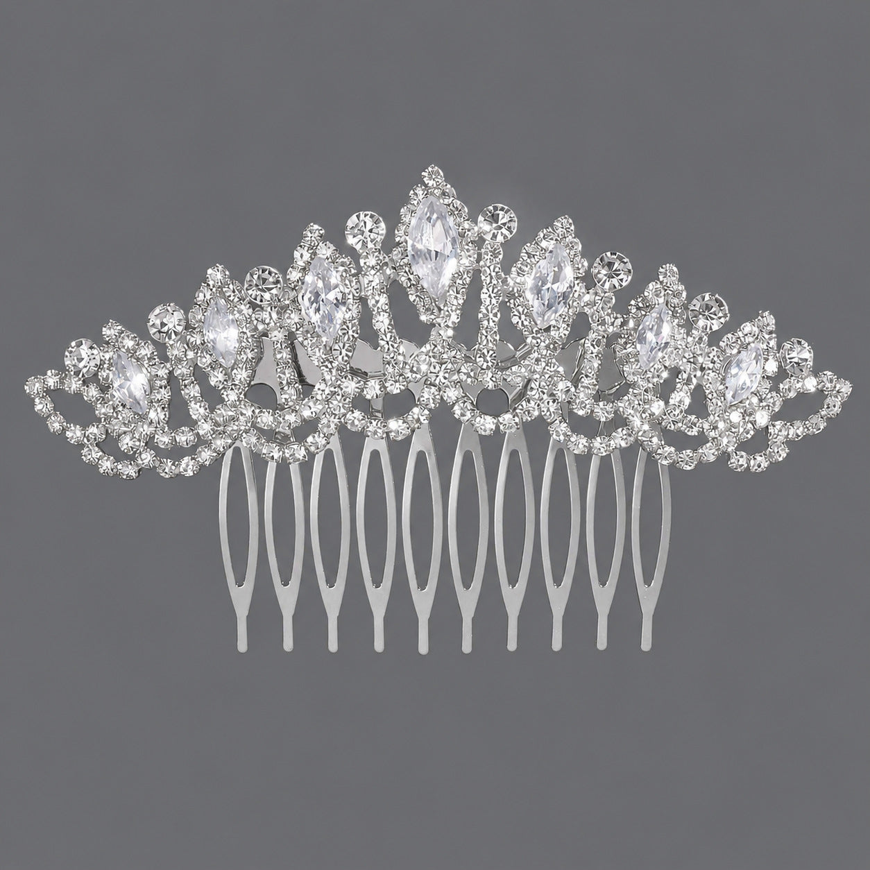 Vintage Floral Zircon Hair Comb Elegant Bridal Headpiece