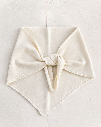 Solid Color Cashmere Wool Knitted Triangle Scarf for Women
