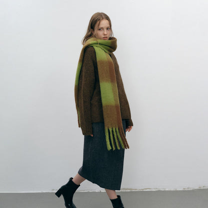 New Large Plaid Scarf for Women - Warm & Cozy