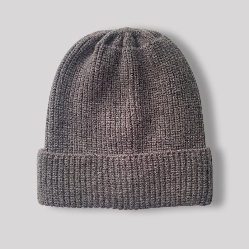 Casual Solid Knit Beanie Hat for Women