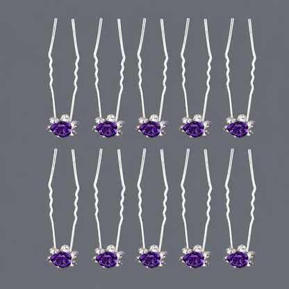 Handcrafted Pearl Hairpins With Rhinestones For Weddings