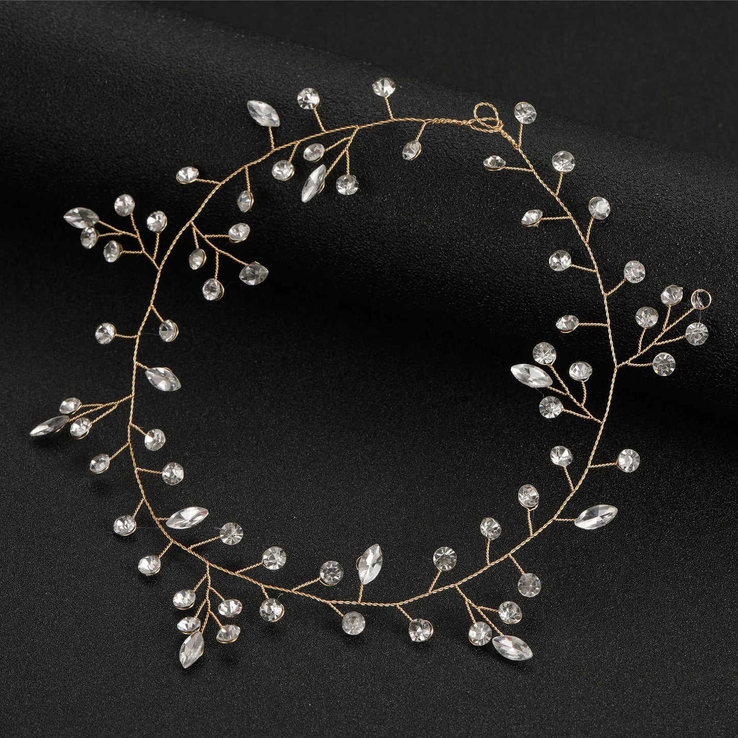 Handmade Glass Crystal Headband Bridal Wedding Hairpiece