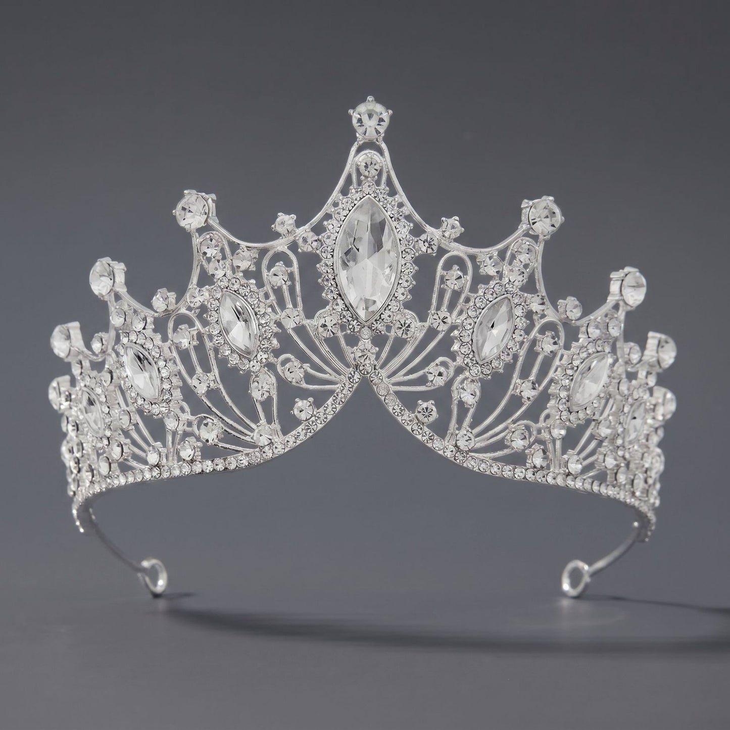 Baroque Style Crystal Crown for Weddings and Parties