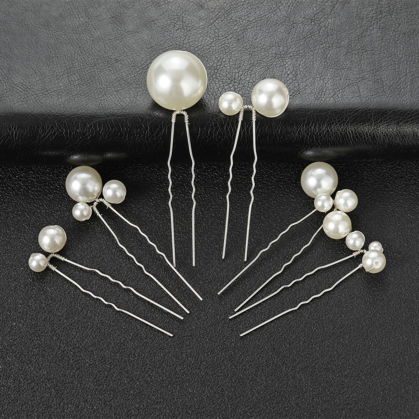 Pearl U Shaped Hair Pins Set of 6 Bridal Wedding Hairpiece