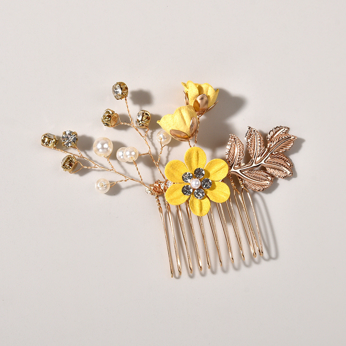 Bridal Blue Flower Hairpin Forest Inspired Wedding Hairpiece