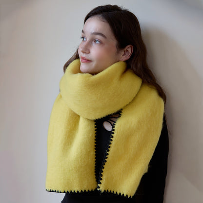 Solid Color Thick Warm Scarf with Edged Design for All Seasons