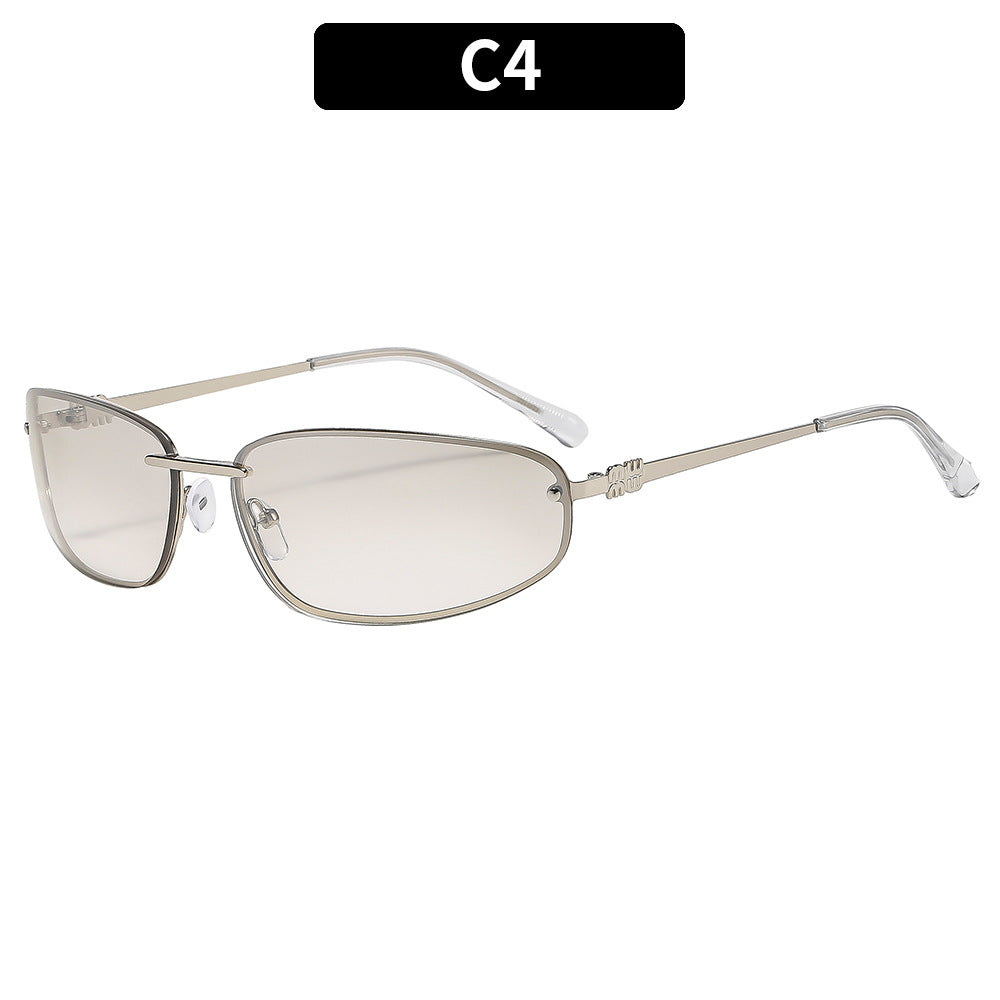 Trendy Y2K Retro Sunglasses with Metal Frame