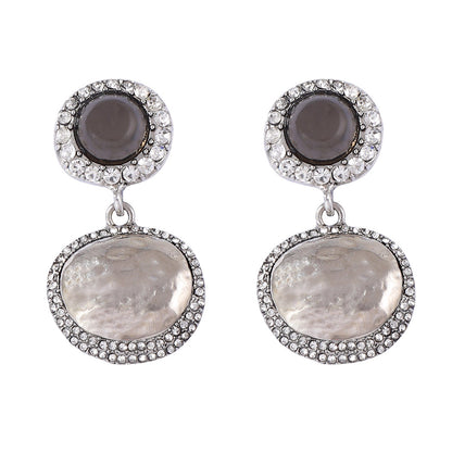 Earrings Geometric Button Drop Lightweight Versatile