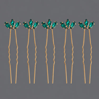 Handcrafted Pearl Hairpins With Rhinestones For Weddings