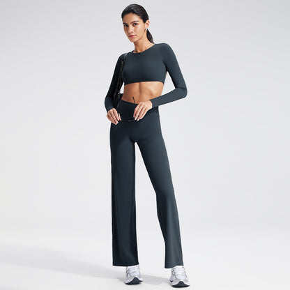 Backless Sports T-Shirt Set with Removable Pads for Women