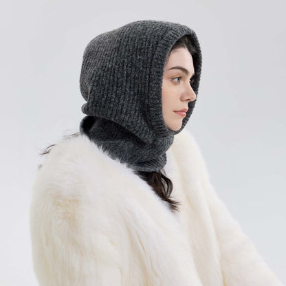 Wool Blend Neck Warmer Balaclava Hat for Men and Women