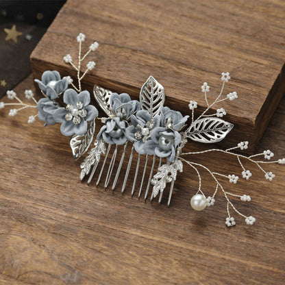 Floral Hair Combs Elegant Wedding Party Kids Accessory