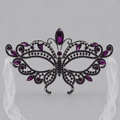 Luxury Rhinestone Half Face Masks for Parties and Events