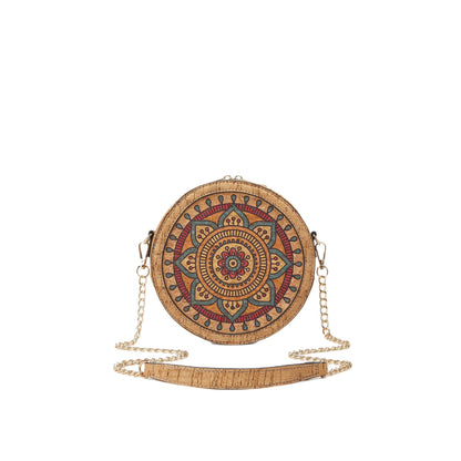 Cork Oval Crossbody Bag Retro Bohemian Style