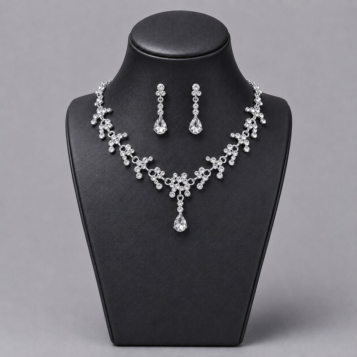 Luxury Bridal Jewelry Set with Pearl and Rhinestone for Weddings and Parties