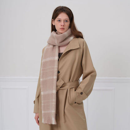 Winter Plaid Scarf for Women - Thick Warm Cashmere Feel Wrap