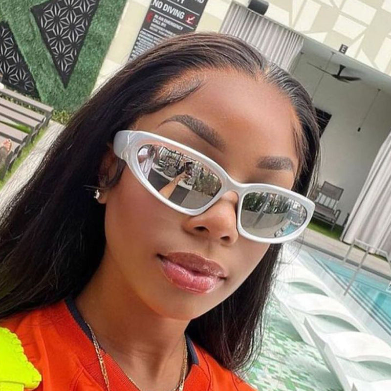 Y2K Style Oval Sunglasses with UV400 Protection