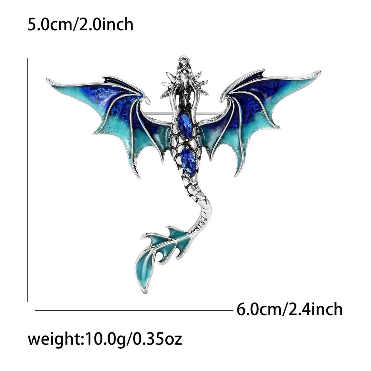 Elegant Enamel Dragon Brooch for Stylish Outerwear