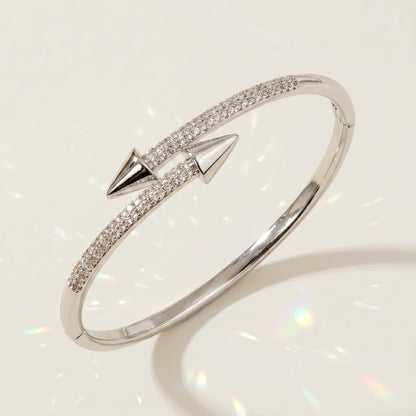 Stylish Open Cuff Bracelets with Zirconia for Weddings and Parties