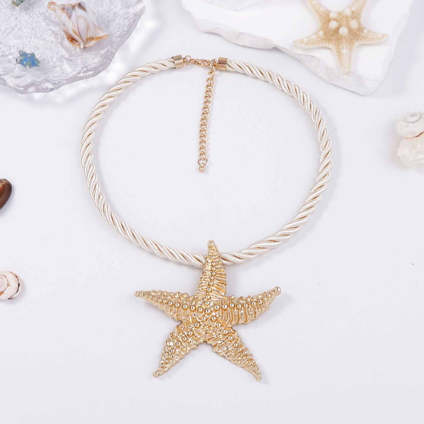 Starfish Pendant Necklace And Studs Ocean Casual