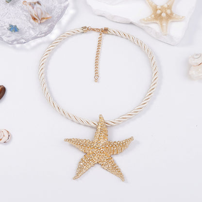 Starfish Pendant Necklace And Studs Ocean Casual