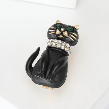 Cat Enamel Brooch Animal Jewelry Alloy Fashion Pin