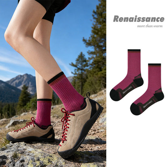 Socks Colorblock Merino Wool Cushioned Hiking