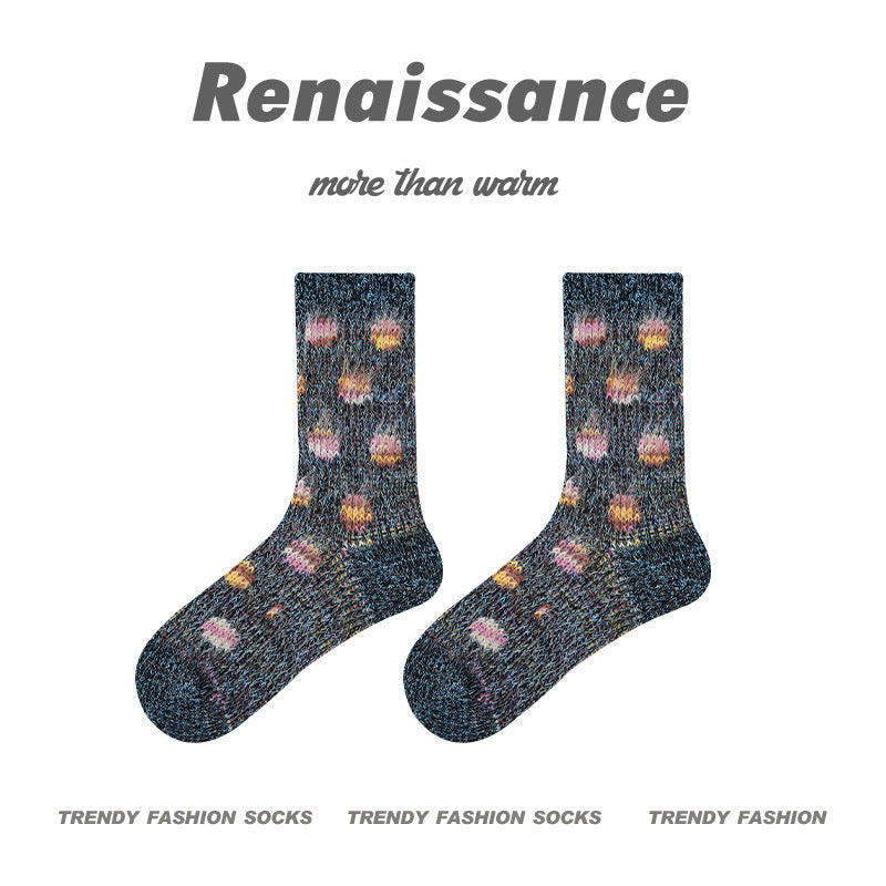Cozy Cat Mid Calf Plush Polyester Socks