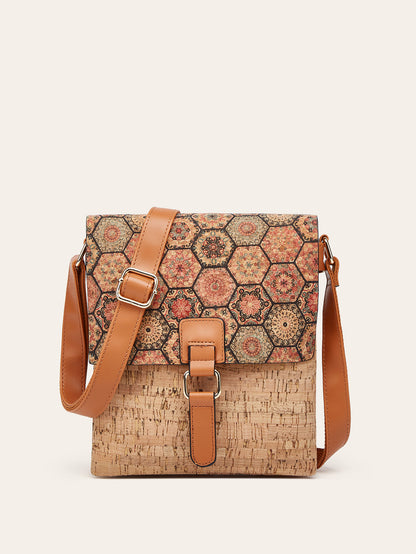 Cork Shoulder Bag Vintage Style Crossbody Bag