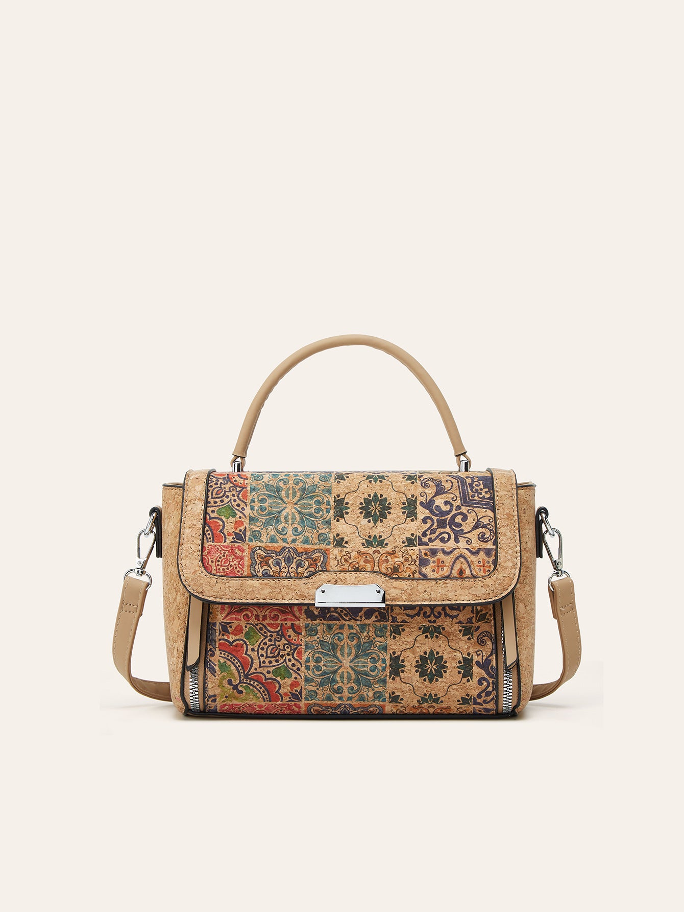 Cork Printed Trendy Small Tote Bag Casual Shoulder Bag