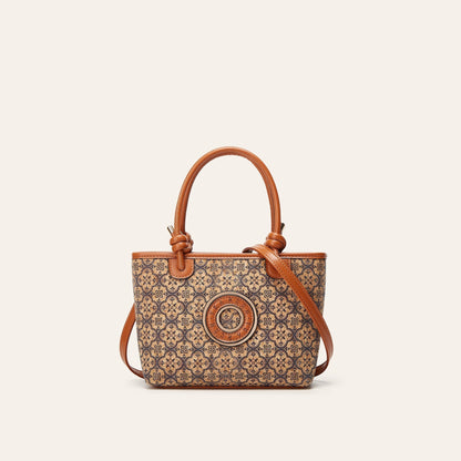 Vintage Cork Pattern Handbag Stylish Casual Tote Bag