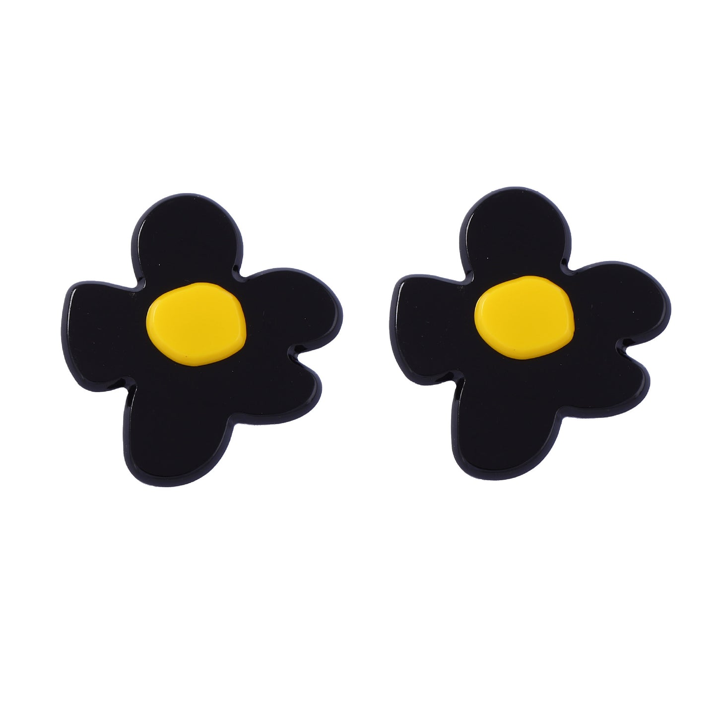 Acrylic Cartoon Flower Stud Earrings Lightweight Commuter