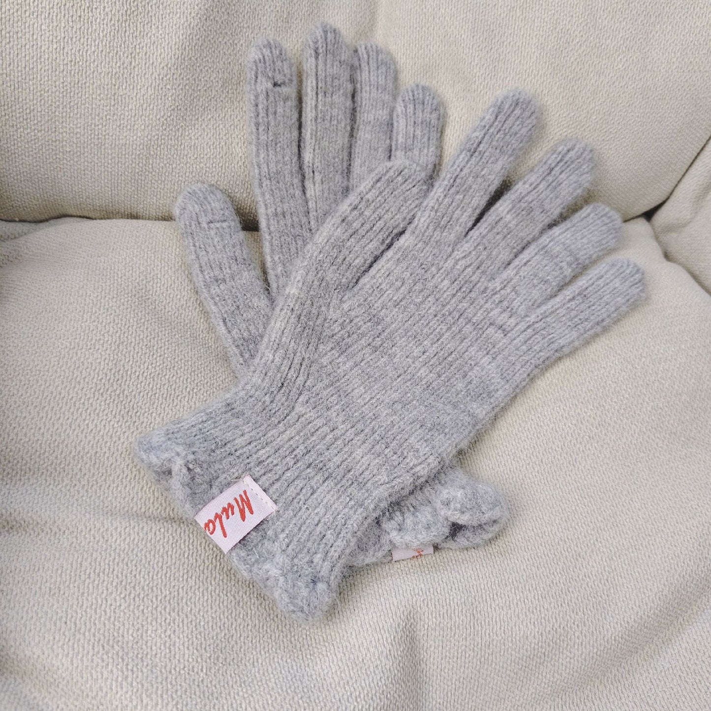 Wool Fingerless Touchscreen Gloves Warm Mittens for Women