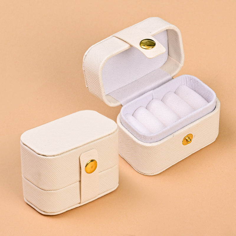 Mini Jewelry Ring Box Portable Travel Organizer