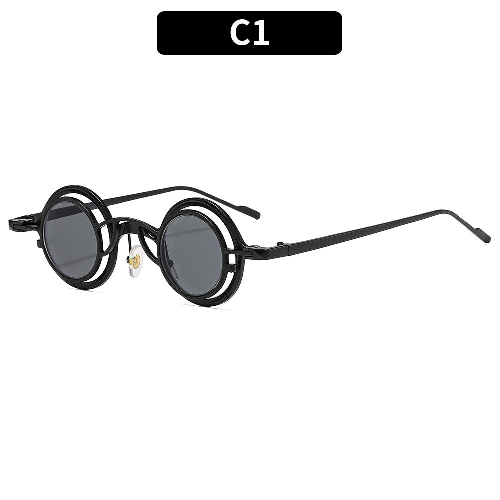 Retro Round Metal Sunglasses Stylish UV400 Protection
