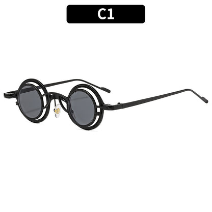 Retro Round Metal Sunglasses Stylish UV400 Protection