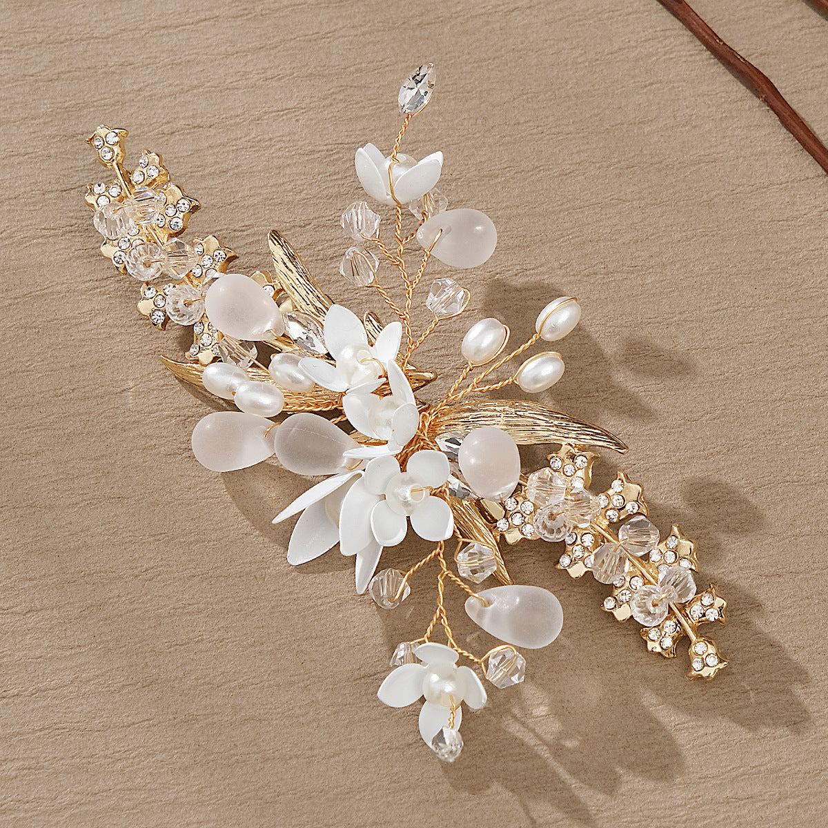 Handmade Floral Pearl Hair Clips for Weddings and Parties