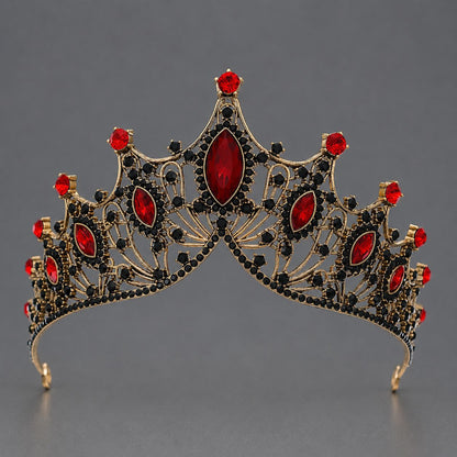 Baroque Style Crystal Crown for Weddings and Parties