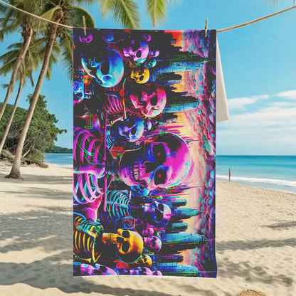 Customizable Turtle Print Beach Towel Ultra-Soft Microfiber Bath Towel