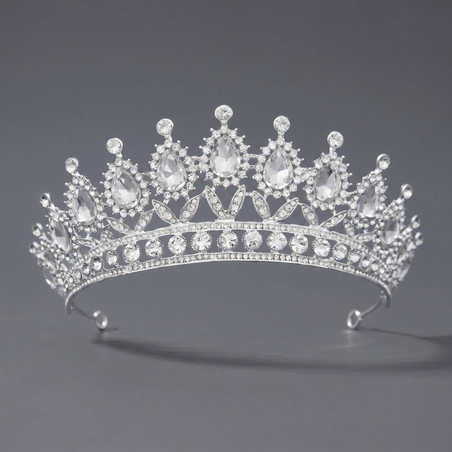 Luxury Rhinestone Princess Crown Headpiece for Birthdays and Weddings
