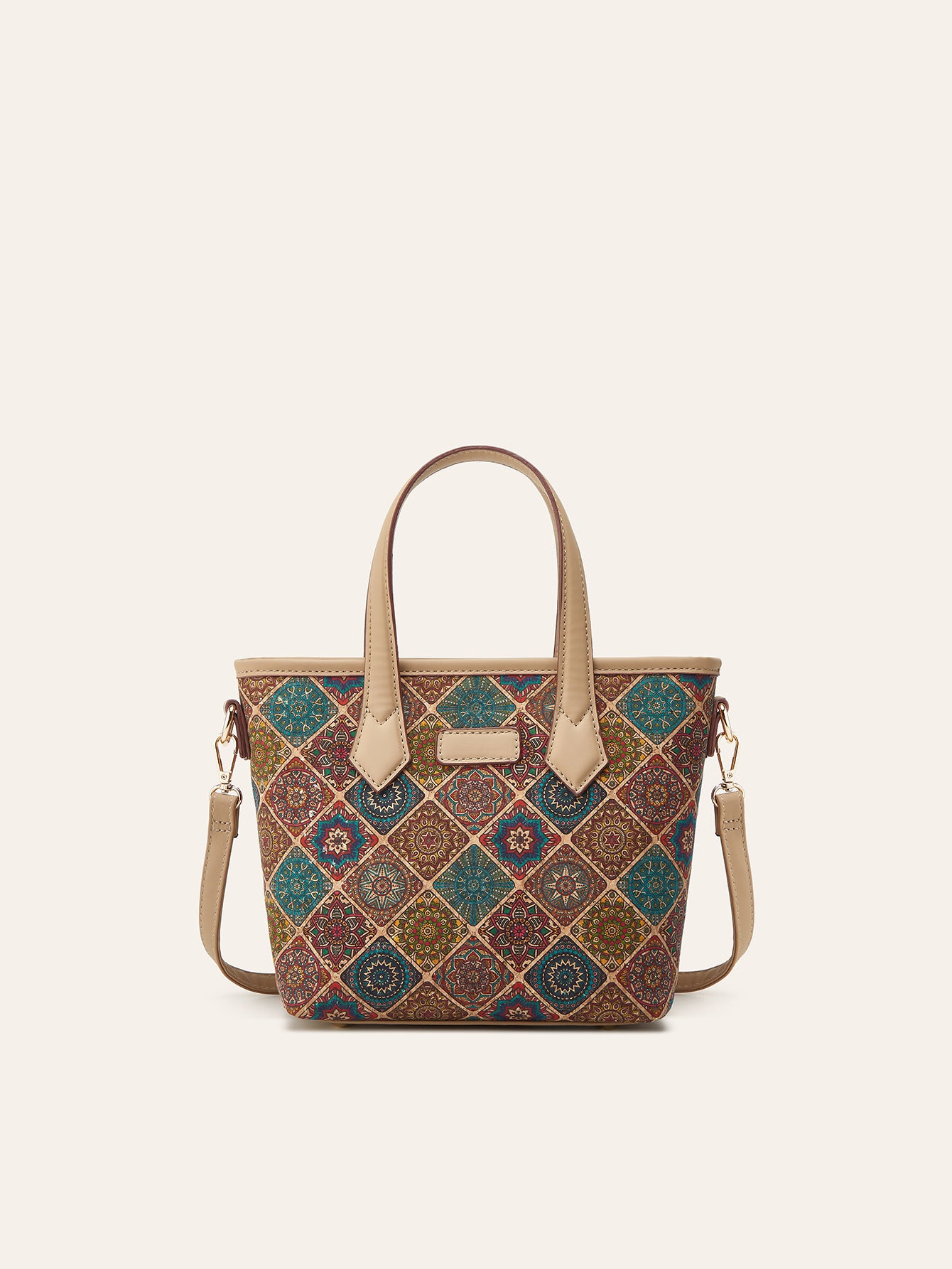 Vintage Ethnic Print Tote Bag Women's Large Capacity Handheld Shoulder Bag