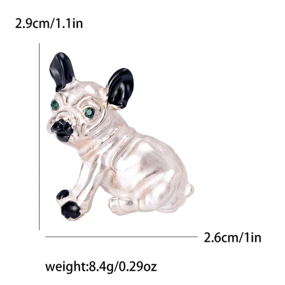 Cartoon Dog Alloy Brooch Cute Puppy Pin for Casual Wear