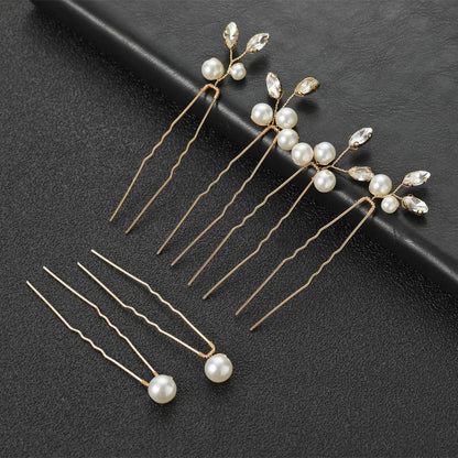 Pearl U Shaped Hair Pins Set Bridal Wedding Hair Accessory