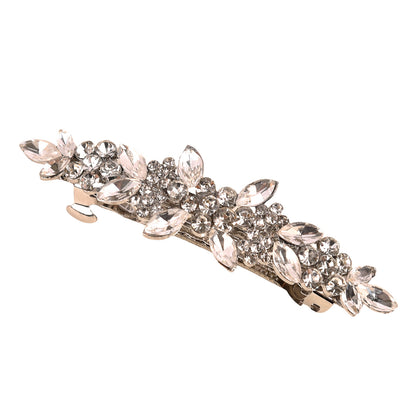 Petal Shaped Alloy Spring Rhinestone Hair Clips Bridal