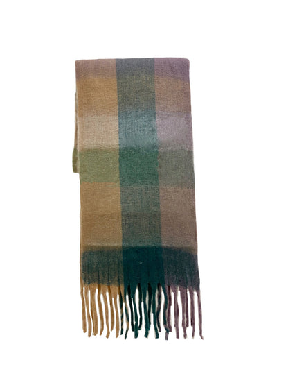 Trendy Plaid Scarf Plush Warm Women’s Shawl