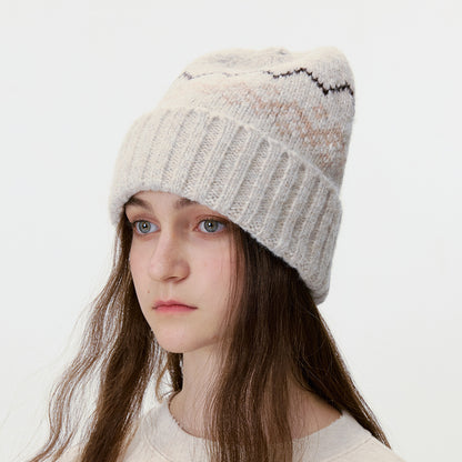 Burgundy Knitted Beanie Soft Warm Winter Hat for Women