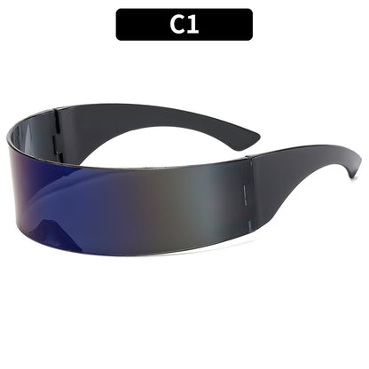 Futuristic Cyberpunk Oversized Sunglasses Trendy Party Shades